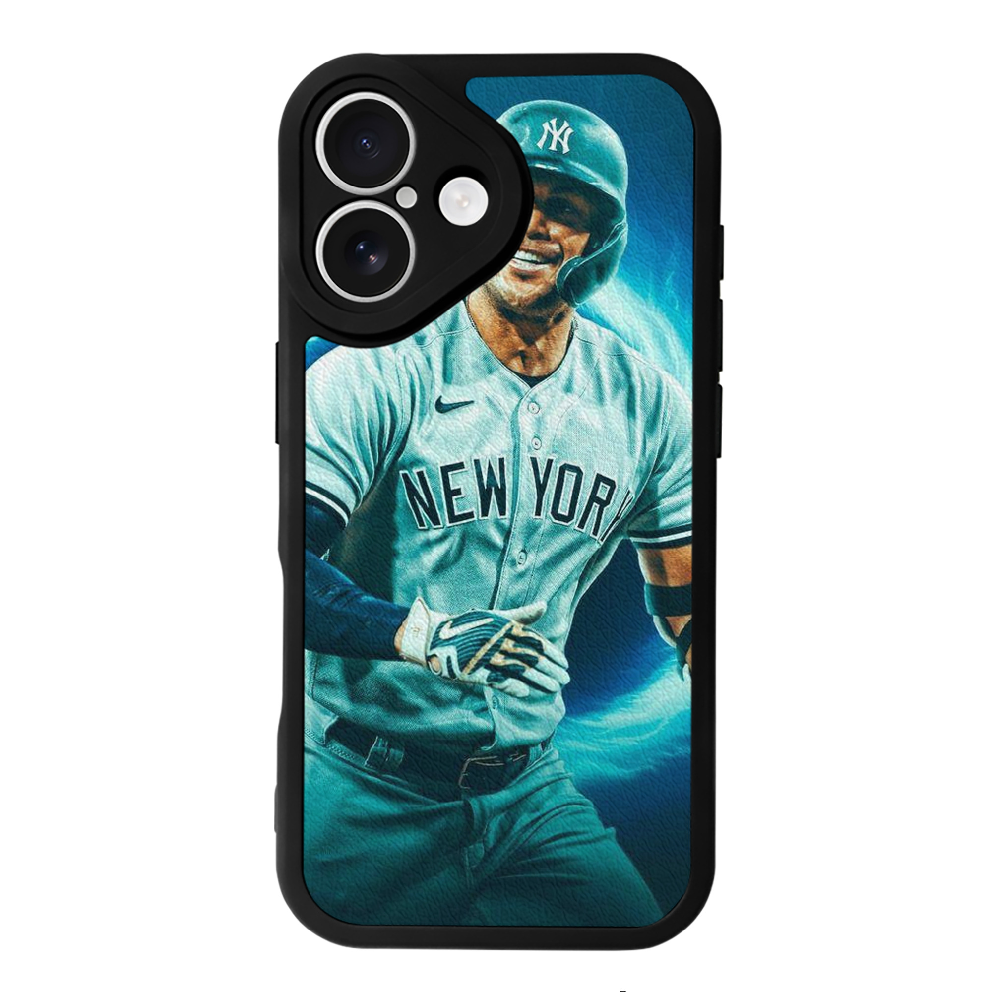 Giancarlo Stanton 35 IPhone 16 Silicone Leather Case – UV Print, Lambskin Texture – Perfect Fit, Wireless Charging Compatible, Scratch Resistant, Precise Cutouts – Stylish Protection For IPhone 16